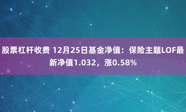 股票杠杆收费 12月25日基金净值：保险主题LOF最新净值1.032，涨0.58%