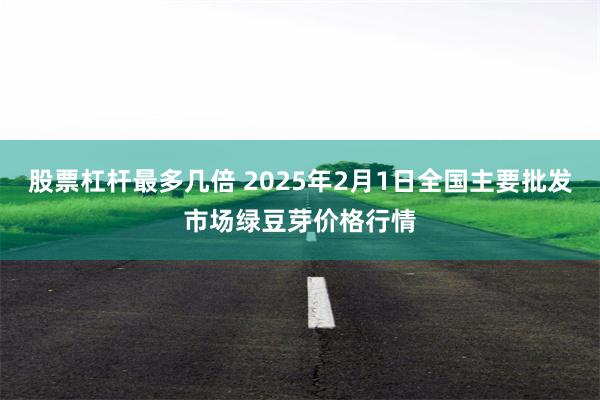 股票杠杆最多几倍 2025年2月1日全国主要批发市场绿豆芽价格行情